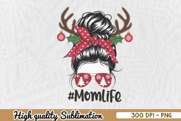 Festive Mom Life Holiday Xmas PNG Review
