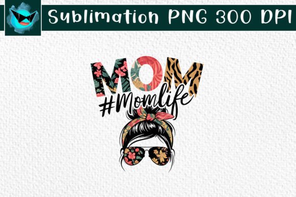 Messy Bun Mom Life Skull Love PNG Review