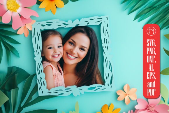 Mother's Day Photo Frame Paper Cut SVG Review