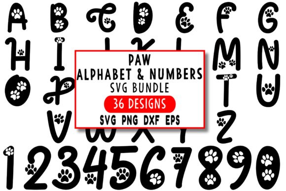 Paw Alphabet and Numbers SVG Bundle Review